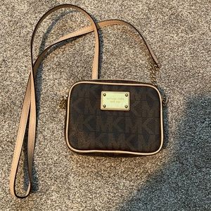 Michael Kors Jet Set Mini Crossbody Brown Monogram